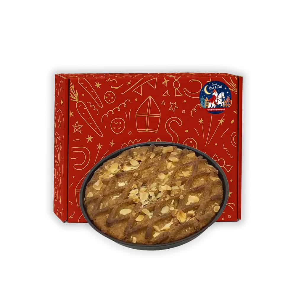 Sinterklaas Brievenbuspakketje Speculaastaart Amandelspijs 350 gram