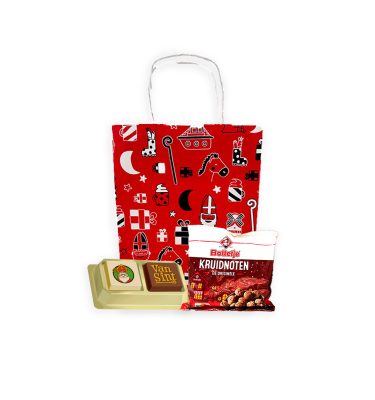 Sinterklaastasje met pralines (2stuks) en Bolletje Kruidnoten