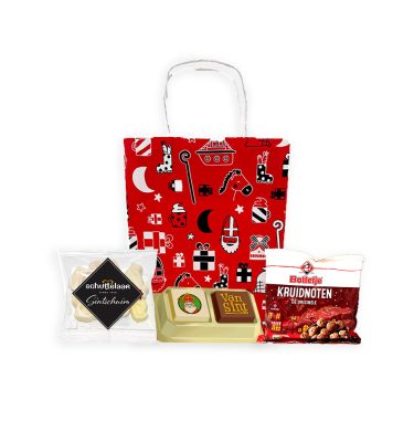 Sinterklaastasje met pralines (2stuks) en Bolletje Kruidnoten en schuimpjes