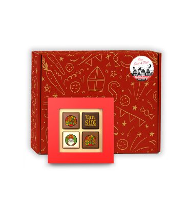 Sinterklaas Brievenbuspakketje Sinterklaas Praline 4 stuks