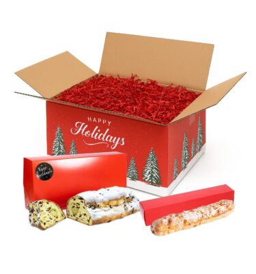 Kerstpakket Kerststol 750 gram amandelspijs Roomboter Kerststaaf amandelspijs